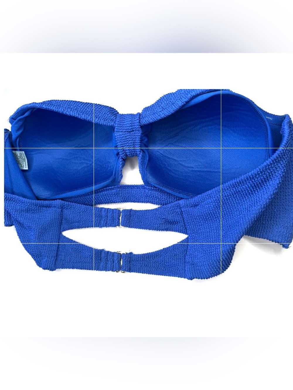 NEW Shade & Shore 3X(24-26) Royal Blue Textured One-Piece swimming top Bra